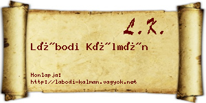 Lábodi Kálmán névjegykártya