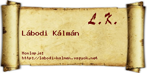 Lábodi Kálmán névjegykártya