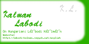 kalman labodi business card